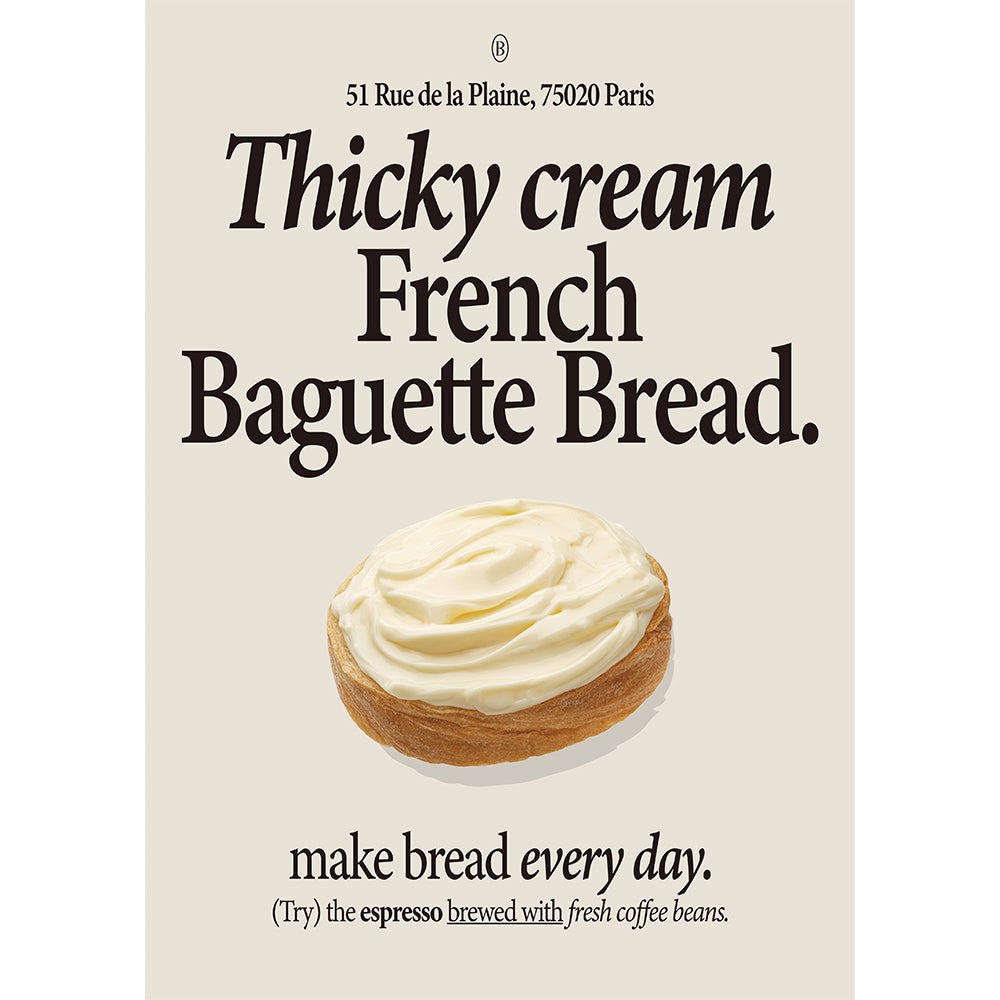 Beurre Bleu ベルブルー CREAM BREAD ポスター (A4,A3 2 Size)