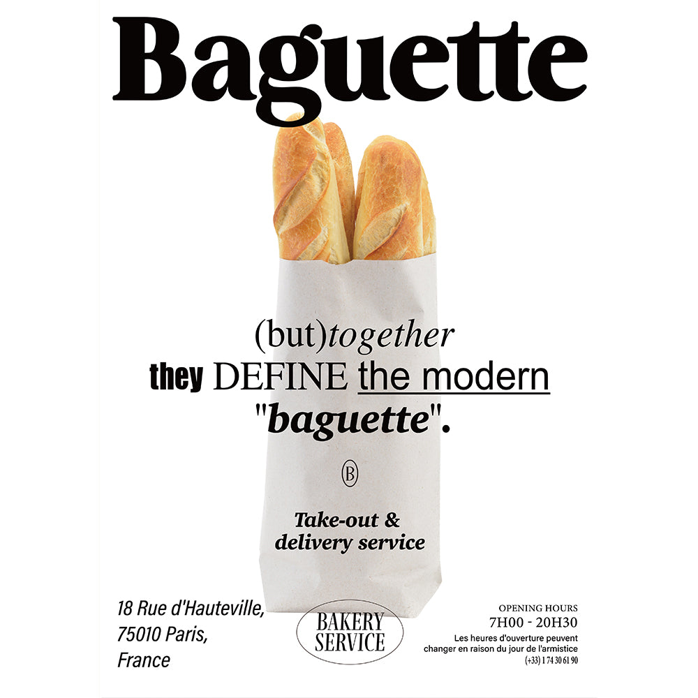 Beurre Bleu ベルブルー BAGUETTE ポスター (A4,A3 2 Size)