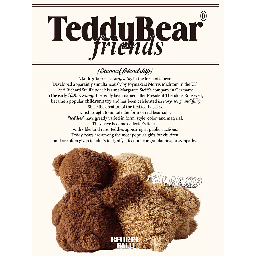 Beurre Bleu ベルブルー TEDDY BEAR ポスター (A4,A3 2 Size)