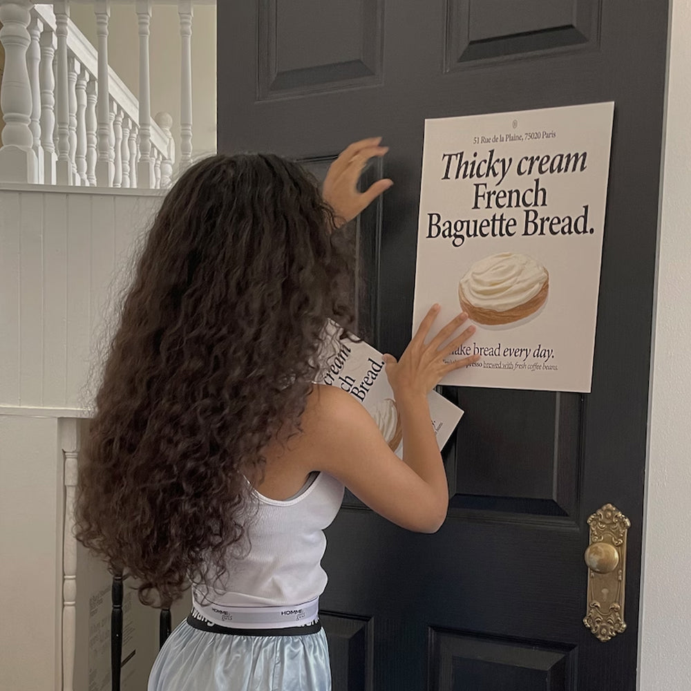Beurre Bleu ベルブルー CREAM BREAD ポスター (A4,A3 2 Size)