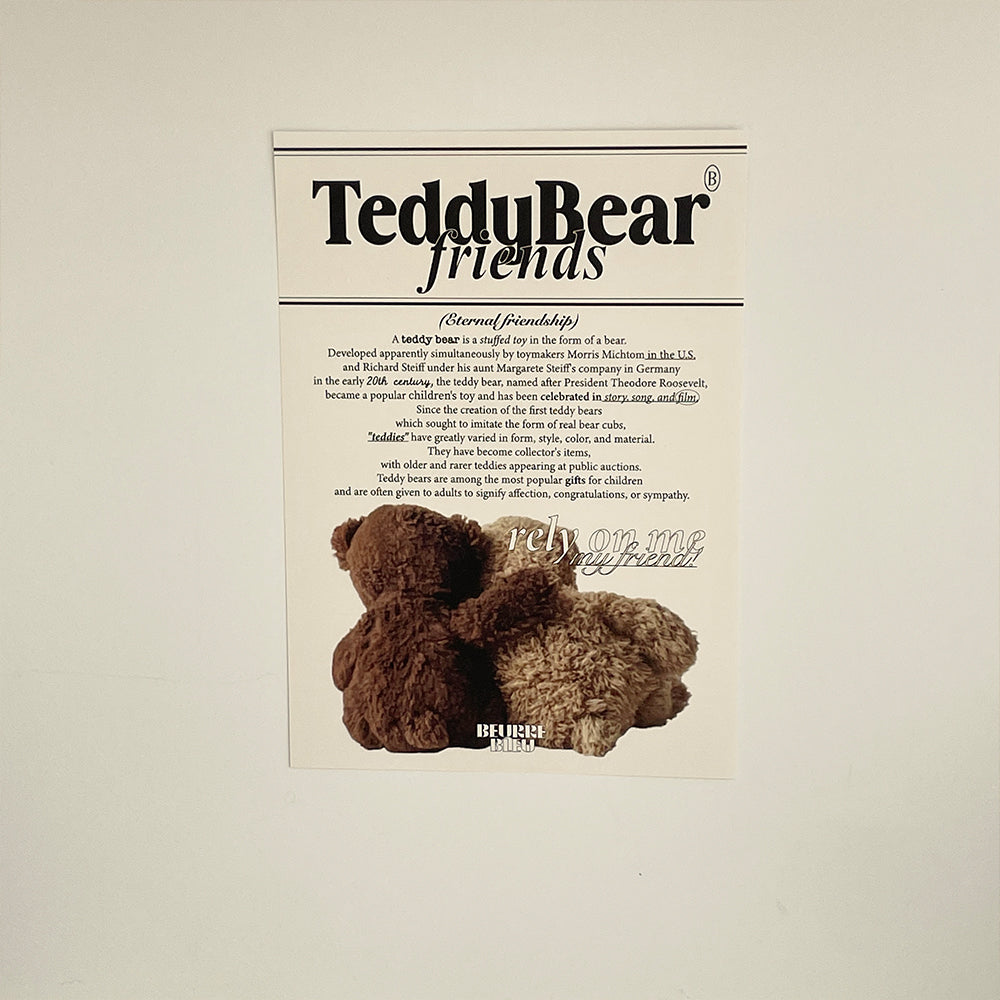 Beurre Bleu ベルブルー TEDDY BEAR ポスター (A4,A3 2 Size)