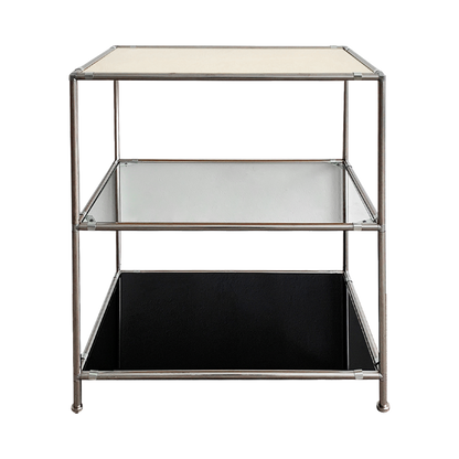 O'gre オグレ ステンレスモジュール家具3段棚 (水平調節可能な脚付き O'gre オグレ ステンレスモジュール家具3段棚 (水平調節可能な脚付き