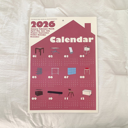 O'gre オグレ 2026 壁掛けカレンダー