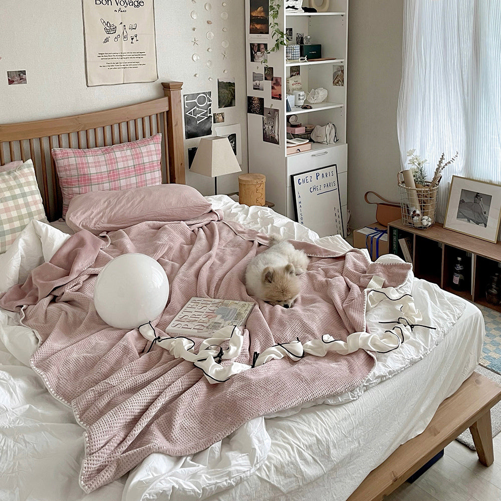 베르블루 FUZZY BLANKET 퍼지 블랭킷 (PINK / BROWN / MINT)