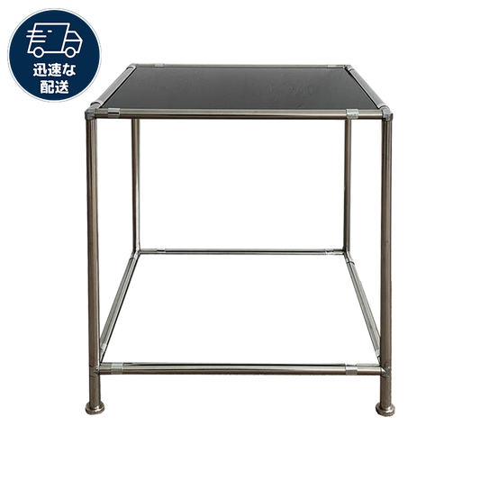 【일본 국내 배송】오그레 스테인레스 모듈 가구 큐브 사이드 테이블  (스테인레스 수평조절발 증정)